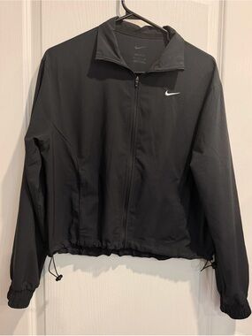 Nike Black Zip-Up Utility Jacket with White Swoosh